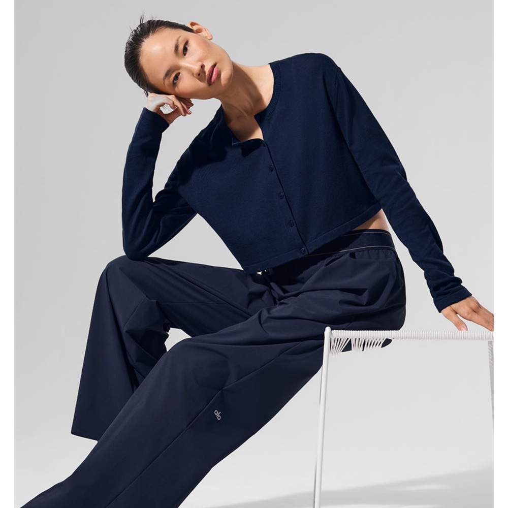 ALO Yoga Navy Wide Leg Pants